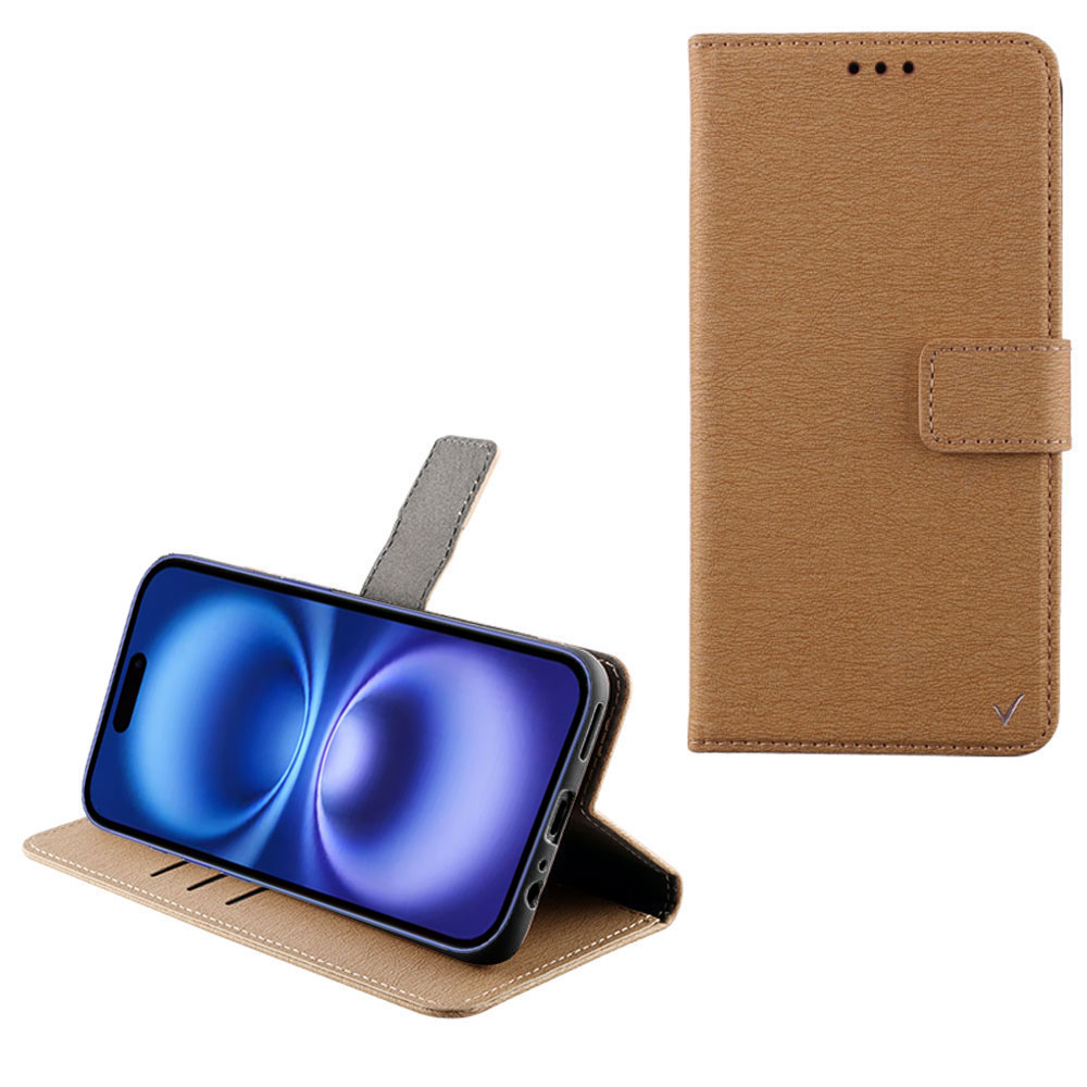 VOLTE-TEL ALLURE ΘΗΚΗ IPHONE 16 6.1in MAGNET BOOK STAND CLIP GOLD