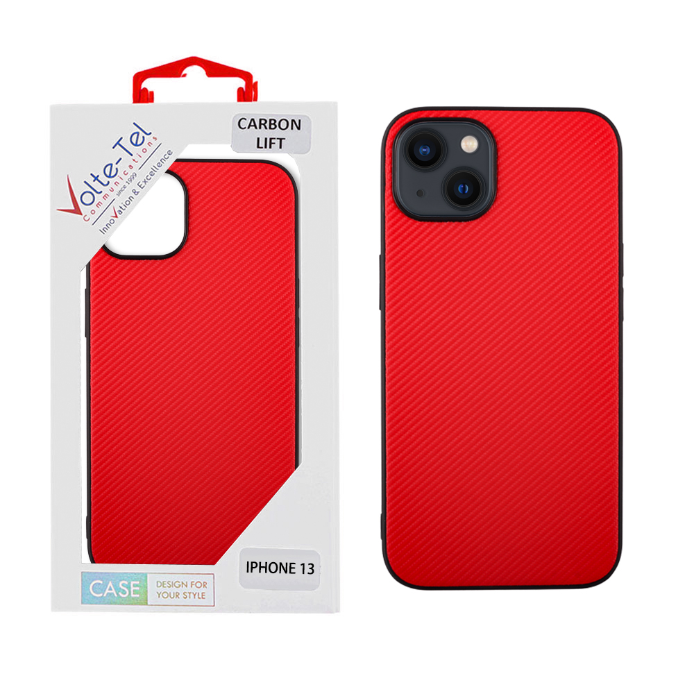 VOLTE-TEL CARBON LIFT ΘΗΚΗ IPHONE 13 6.1in CAMERA GUARD RED