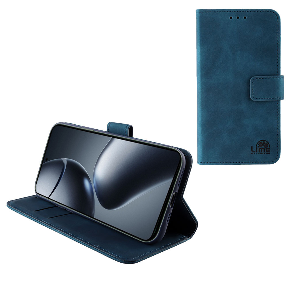 LIME ESSENTIAL ΘΗΚΗ XIAOMI 14T 5G 6.67in MAGNET BOOK STAND CLIP DARK BLUE