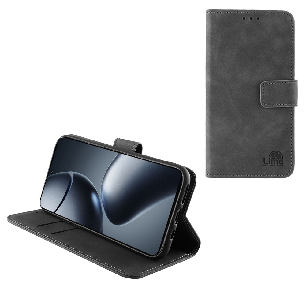 LIME ESSENTIAL ΘΗΚΗ XIAOMI 14T 5G 6.67in MAGNET BOOK STAND CLIP GREY
