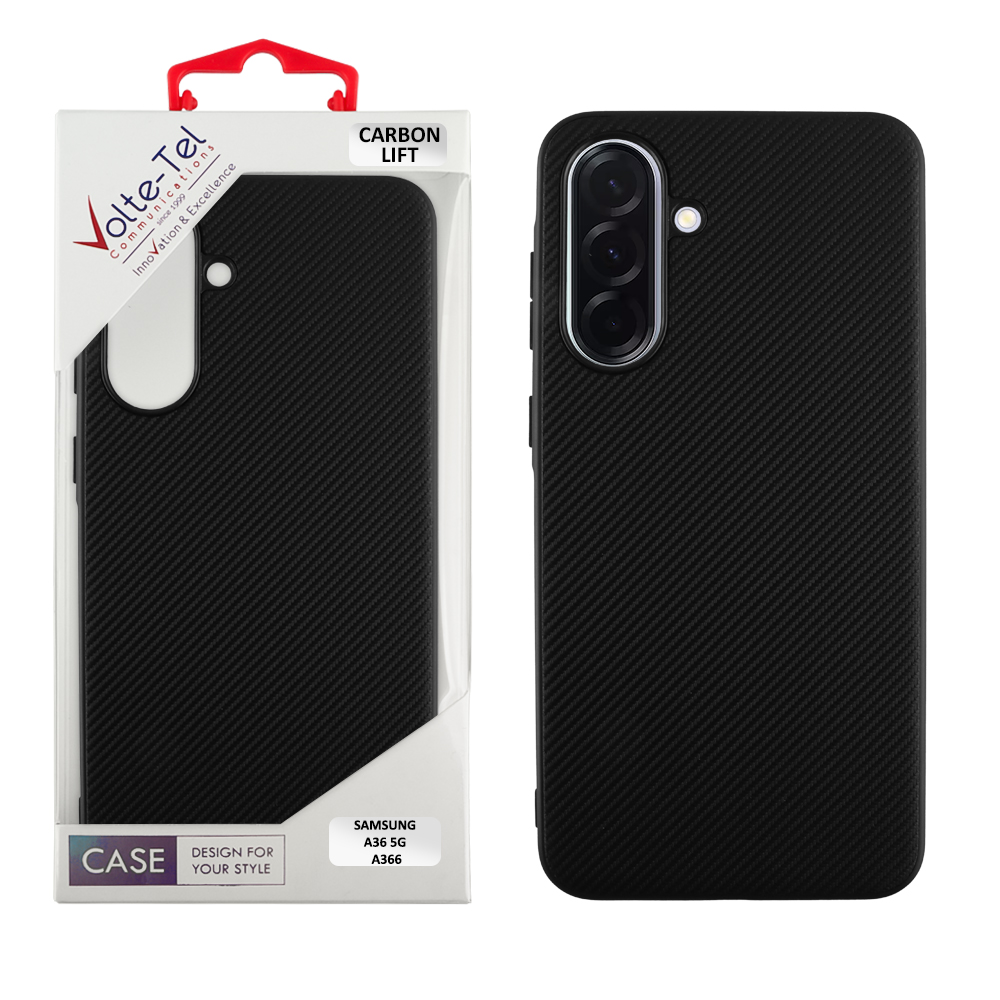 VOLTE-TEL CARBON LIFT ΘΗΚΗ SAMSUNG A36 5G A366 6.7in CAMERA GUARD BLACK