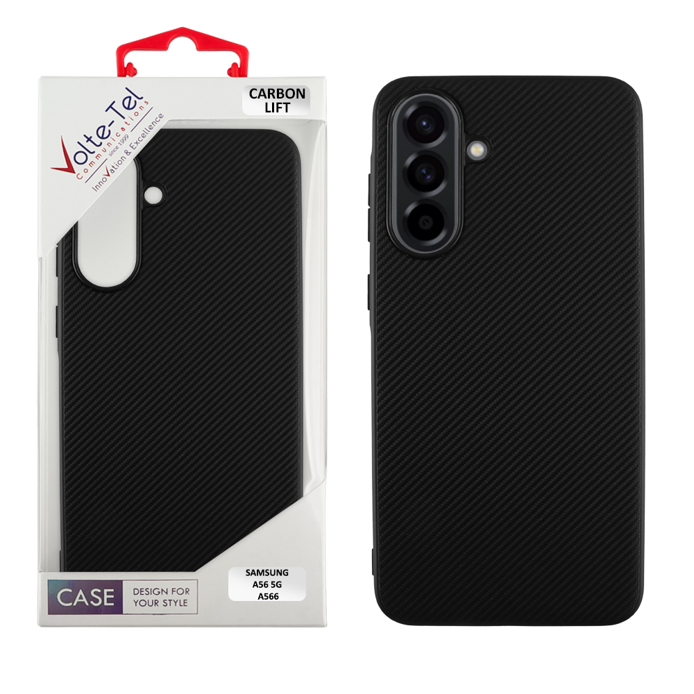 VOLTE-TEL CARBON LIFT ΘΗΚΗ SAMSUNG A56 5G A566 6.7in CAMERA GUARD BLACK
