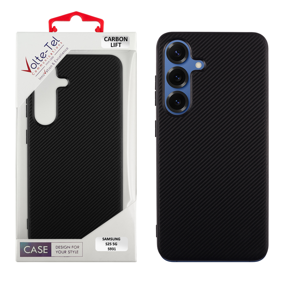 VOLTE-TEL CARBON LIFT ΘΗΚΗ SAMSUNG S25 5G S931 6.2in CAMERA GUARD BLACK