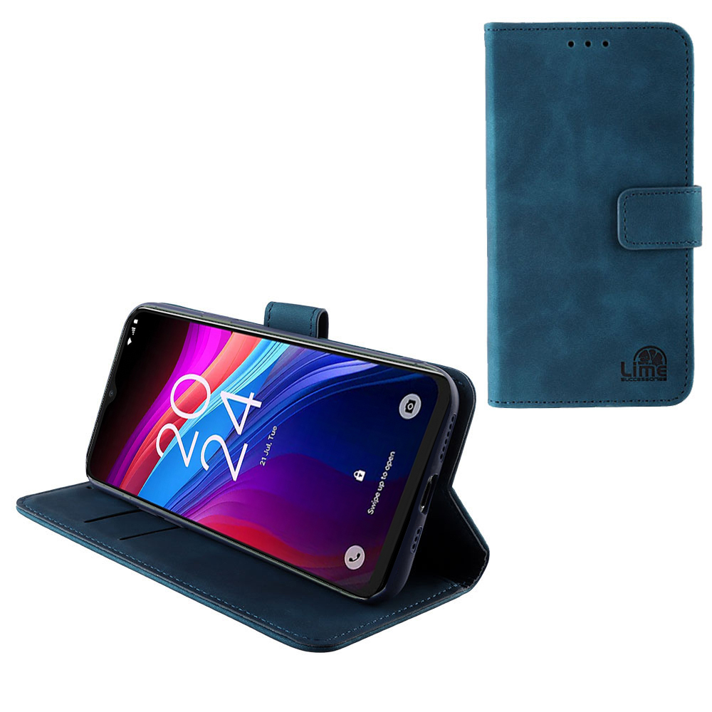 LIME ESSENTIAL ΘΗΚΗ TCL 503 6.6in MAGNET BOOK STAND CLIP DARK BLUE