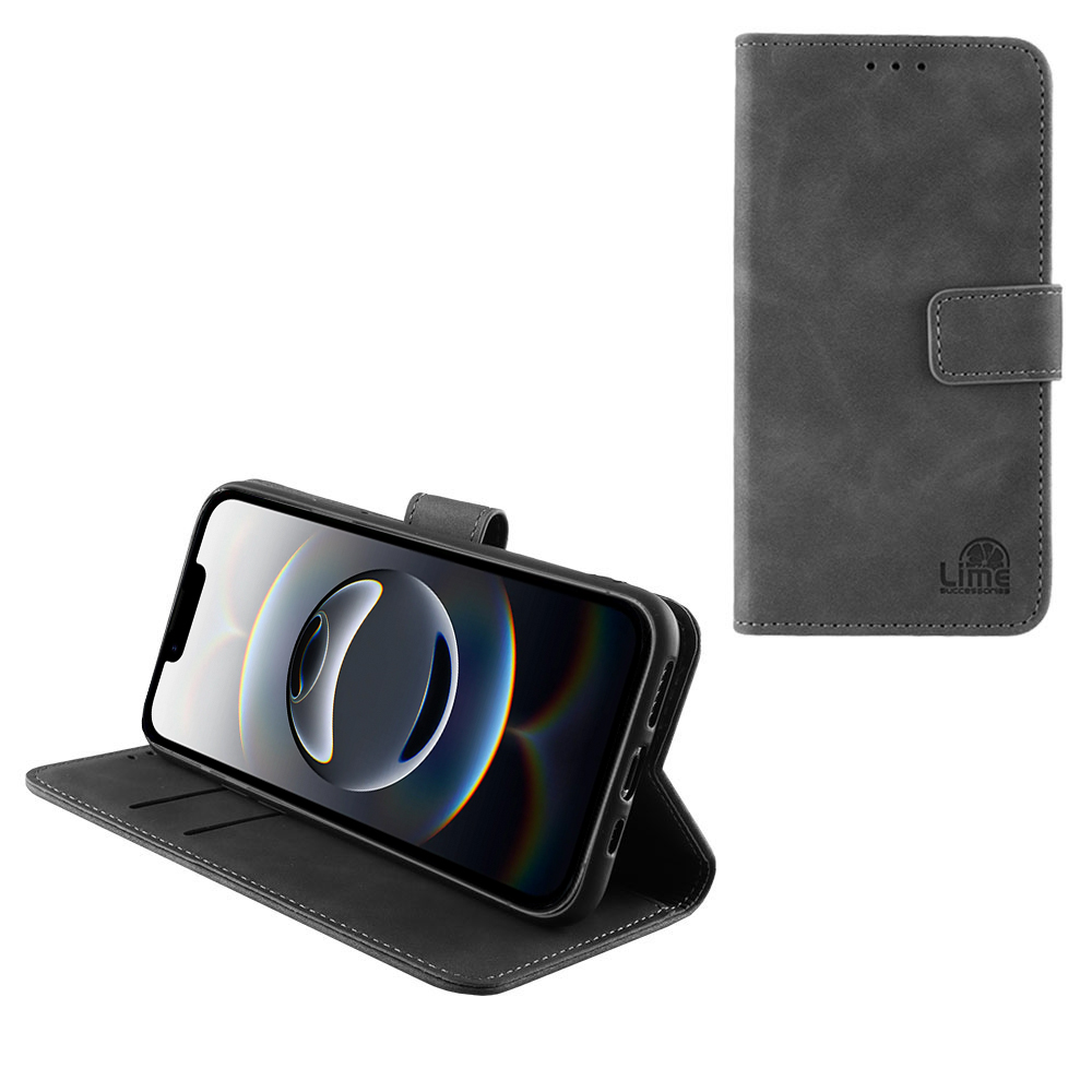 LIME ESSENTIAL ΘΗΚΗ IPHONE 16E/ IPHONE 17E 6.1in MAGNET BOOK STAND CLIP GREY