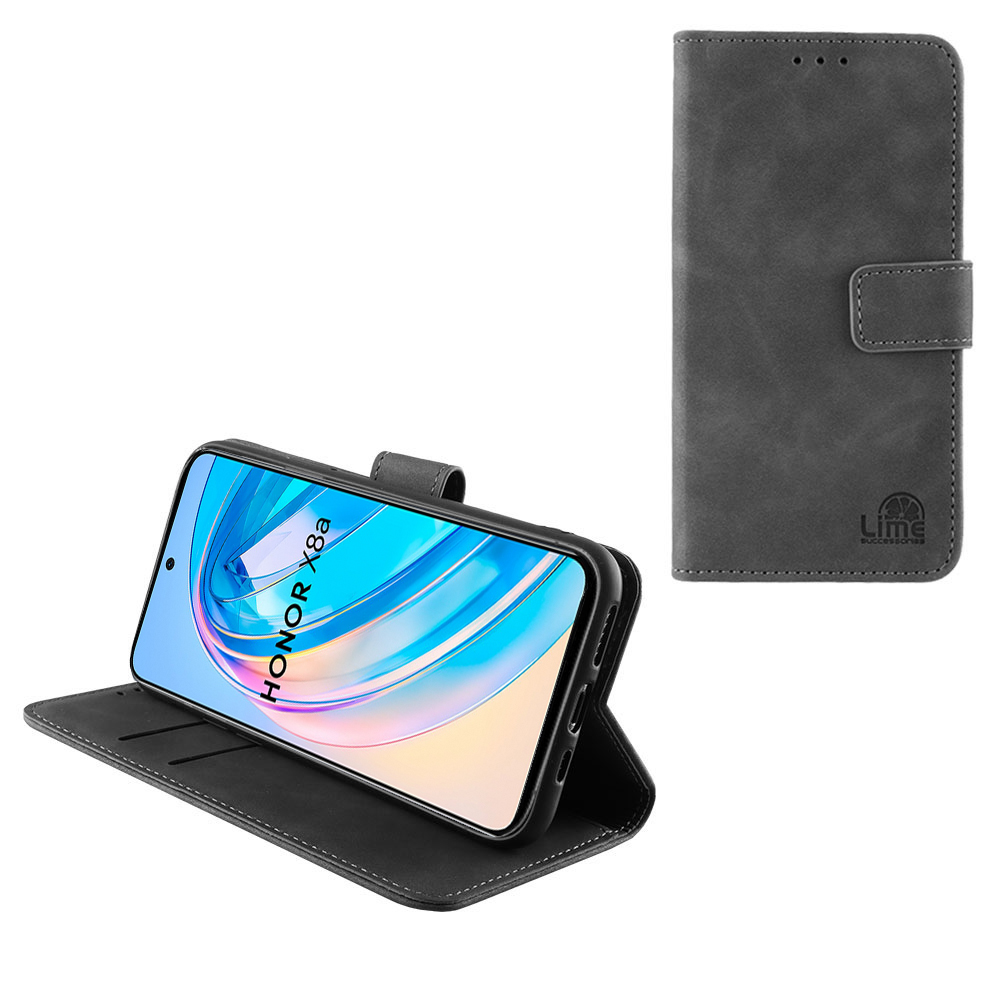 LIME ESSENTIAL ΘΗΚΗ HONOR X8A 6.7in MAGNET BOOK STAND CLIP GREY