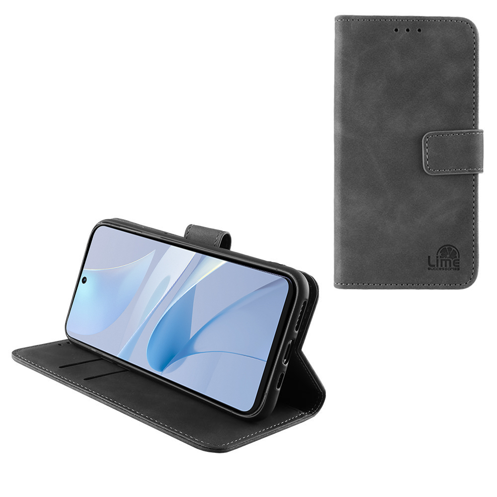 LIME ESSENTIAL ΘΗΚΗ HUAWEI NOVA 13i 6.7in MAGNET BOOK STAND CLIP GREY