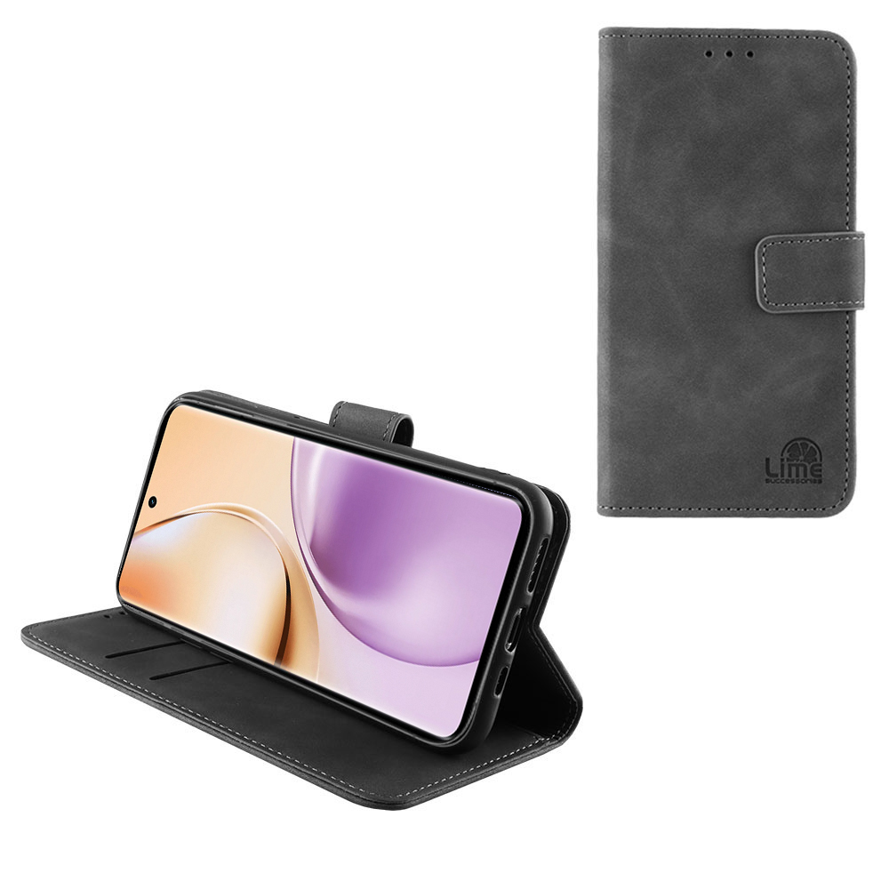 LIME ESSENTIAL ΘΗΚΗ REALME 14 PRO 5G 6.77in MAGNET BOOK STAND CLIP GREY