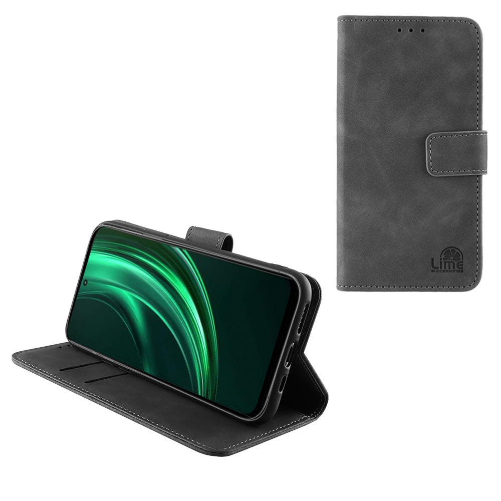 LIME ESSENTIAL ΘΗΚΗ REALME 14 PRO LITE 5G 6.7in MAGNET BOOK STAND CLIP GREY