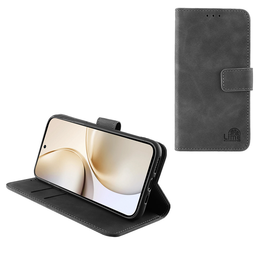 LIME ESSENTIAL ΘΗΚΗ REALME 14 PRO PLUS 5G 6.83in MAGNET BOOK STAND CLIP GREY