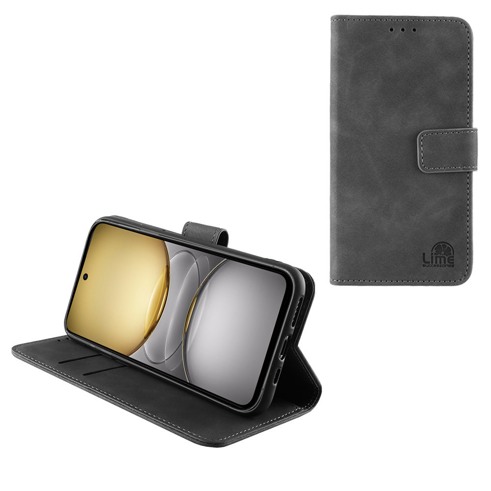 LIME ESSENTIAL ΘΗΚΗ REALME C75 6.75in MAGNET BOOK STAND CLIP GREY