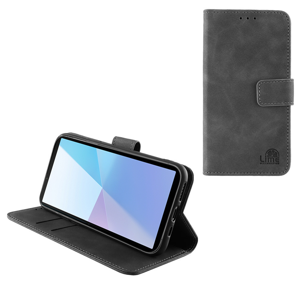 LIME ESSENTIAL ΘΗΚΗ SONY XPERIA 10 VI 5G 6.1in MAGNET BOOK STAND CLIP GREY