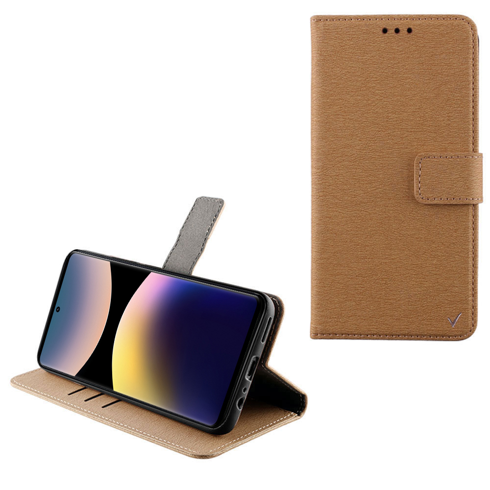 VOLTE-TEL ALLURE ΘΗΚΗ XIAOMI REDMI NOTE 14 PRO 4G 6.67in MAGNET BOOK STAND CLIP GOLD