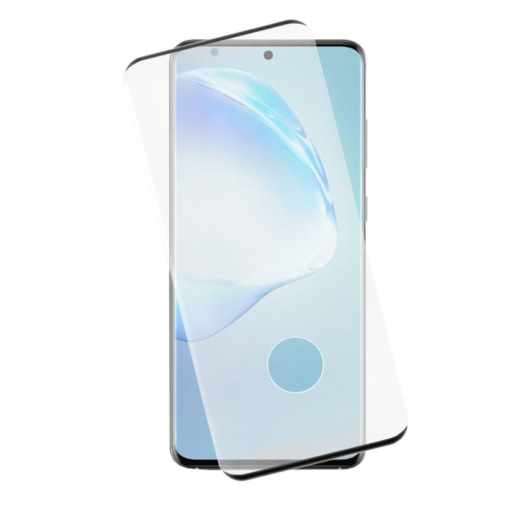 IDOL 1991 GLAMOUR TEMPERED GLASS SAMSUNG S20 PLUS G985 6.7in 9H 0.30mm FULL COVER 3D EDGE GLUE FINGER UNLOCK BLACK