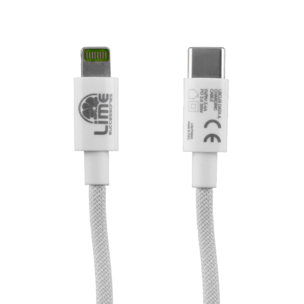 LIME TYPE C MINI GAN PD 3.0 SUPER FAST TRAVEL LGC25W 5V 4.0A/ 9V 2.77A 25W+ BRAIDED ΦΟΡΤΙΣΗΣ-DATA LBCL01 TYPE C TO LIGHTNING 30 - Image 6