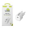 LIME TYPE C MINI GAN PD 3.0 SUPER FAST TRAVEL LGC25W 5V 4.0A/ 9V 2.77A/ 12V 2.08A 25W WHITE