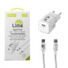 LIME TYPE C MINI GAN PD 3.0 SUPER FAST TRAVEL LGC25W 5V 4.0A/ 9V 2.77A 25W+ BRAIDED ΦΟΡΤΙΣΗΣ-DATA LBCL01 TYPE C TO LIGHTNING 30