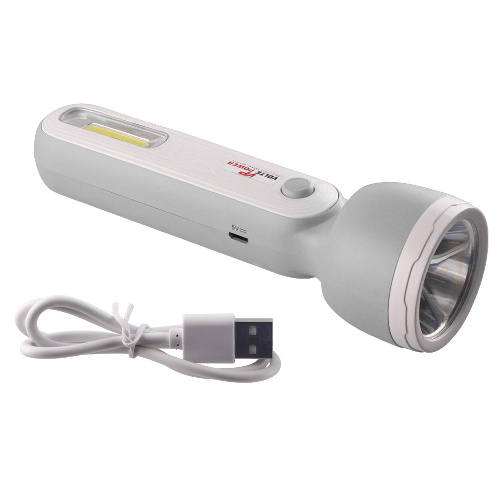 VOLTE POWER VP1831 ΦΑΚΟΣ ΧΕΙΡΟΣ 3W LED+1W COB 180 LUMENS ΓΚΡΙ - Image 4