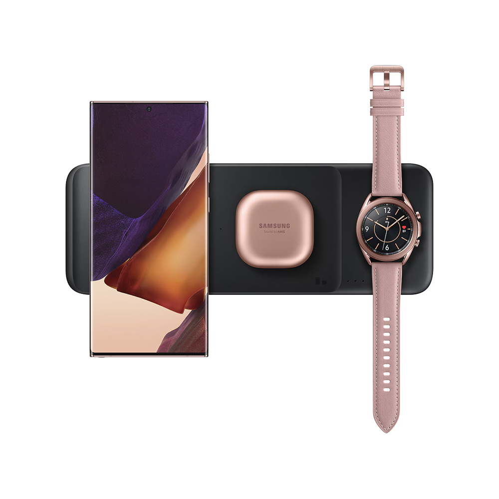 WIRELESS CHARGER TRIO SAMSUNG EP-P6300TBEGEU 3 in 1 9W FAST CHARGE BLACK PACKING OR - Image 3