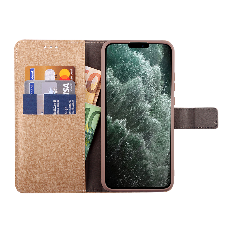 VOLTE-TEL ALLURE ΘΗΚΗ IPHONE 12 PRO / IPHONE 12 6.1in MAGNET BOOK STAND CLIP GOLD - Image 3