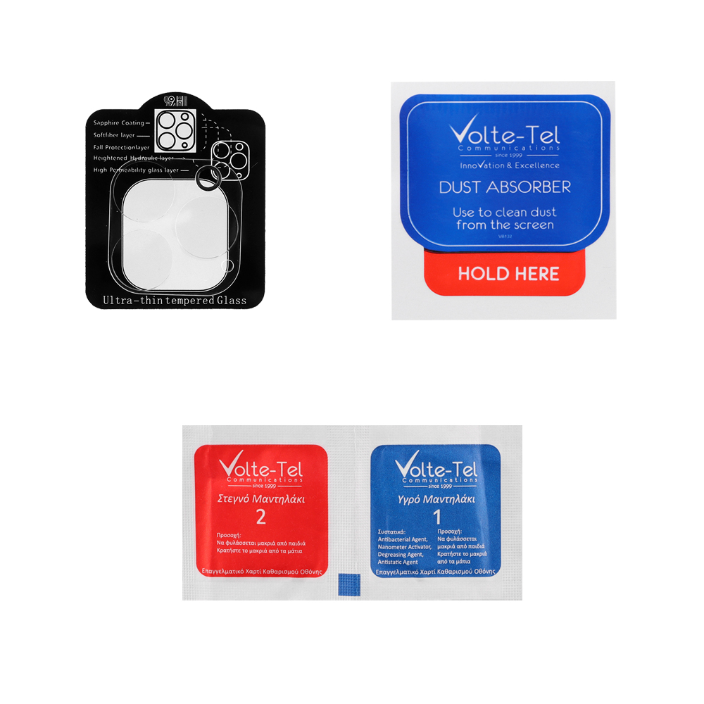 VOLTE-TEL CAMERA GLASS IPHONE 14 6.1in/14 PLUS 6.7in 9H 0.25mm 3D CURVED TRANSPARENT - Image 4