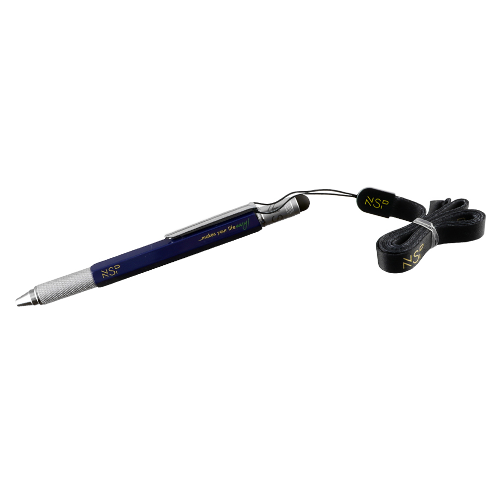 NSP ΣΤΥΛΟ 7 IN 1 METALLIC MULTI-TOOL PEN BLUE - Image 12
