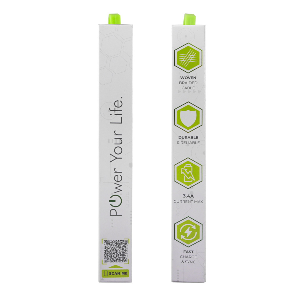 LIME LIGHTNING TO USB-C 3.4A ΦΟΡΤΙΣΗΣ-DATA DURABLE BRAIDED 1m LBCL01 30W WHITE - Image 7