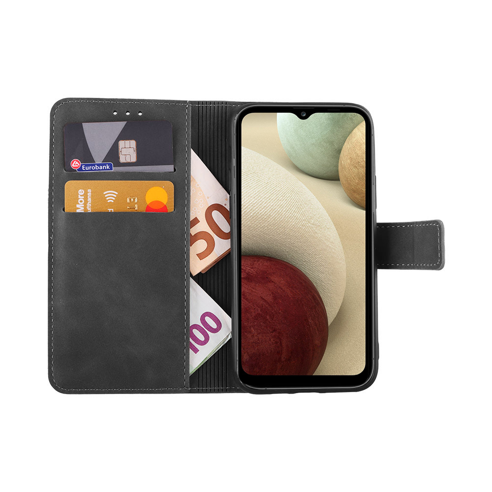 LIME ESSENTIAL ΘΗΚΗ SAMSUNG A12 A125/A12 NACHO A127 6.5in MAGNET BOOK STAND CLIP GREY - Image 2
