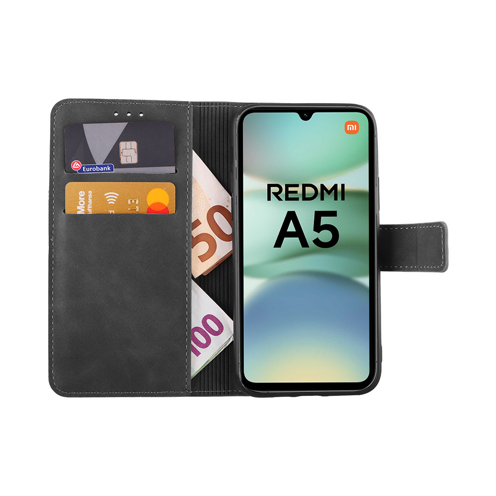 LIME ESSENTIAL ΘΗΚΗ XIAOMI REDMI A5 4G 6.88in MAGNET BOOK STAND CLIP GREY - Image 2