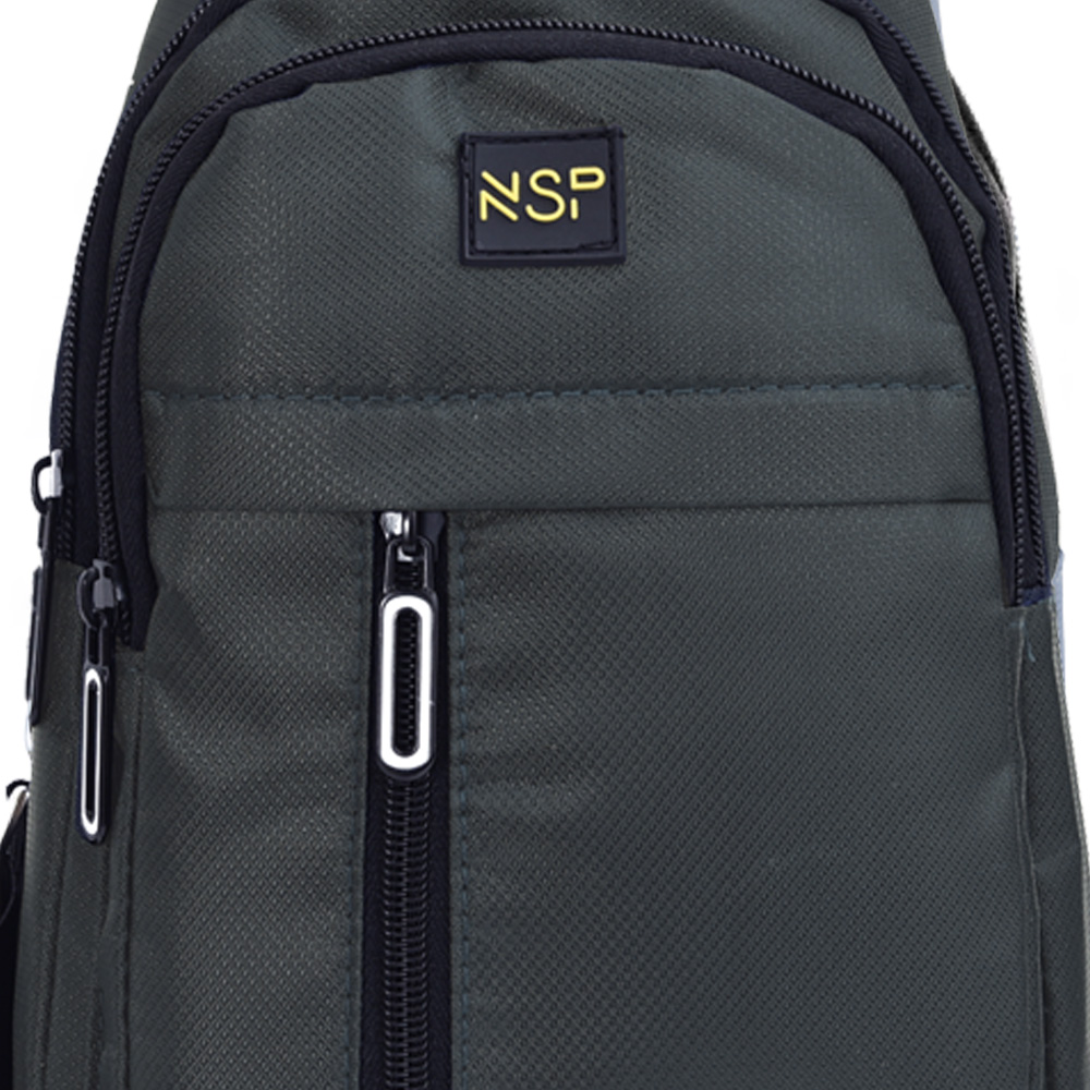 NSP N122 CASUAL ΤΣΑΝΤΑΚΙ ΑΔΙΑΒΡΟΧΟ CROSSBODY 8L DURABLE ΥΦΑΣΜΑΤΙΝΟ DARK GREY - Image 9