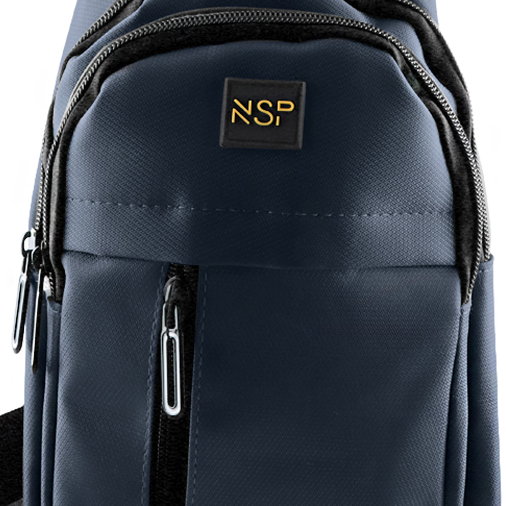 NSP N122 CASUAL ΤΣΑΝΤΑΚΙ ΑΔΙΑΒΡΟΧΟ CROSSBODY 8L SOFT ΥΦΑΣΜΑΤΙΝΟ BLUE - Image 9