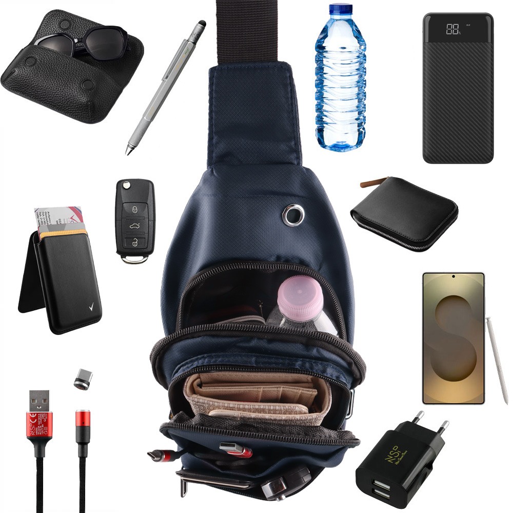 NSP N120 SPORT ΤΣΑΝΤΑΚΙ ΑΔΙΑΒΡΟΧΟ CROSSBODY 7.5L SOFT ΥΦΑΣΜΑΤΙΝΟ BLUE - Image 8