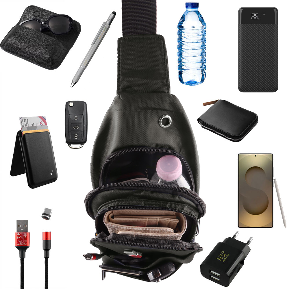 NSP N120 SPORT ΤΣΑΝΤΑΚΙ ΑΔΙΑΒΡΟΧΟ CROSSBODY 7.5L DURABLE ΥΦΑΣΜΑΤΙΝΟ GREY - Image 8