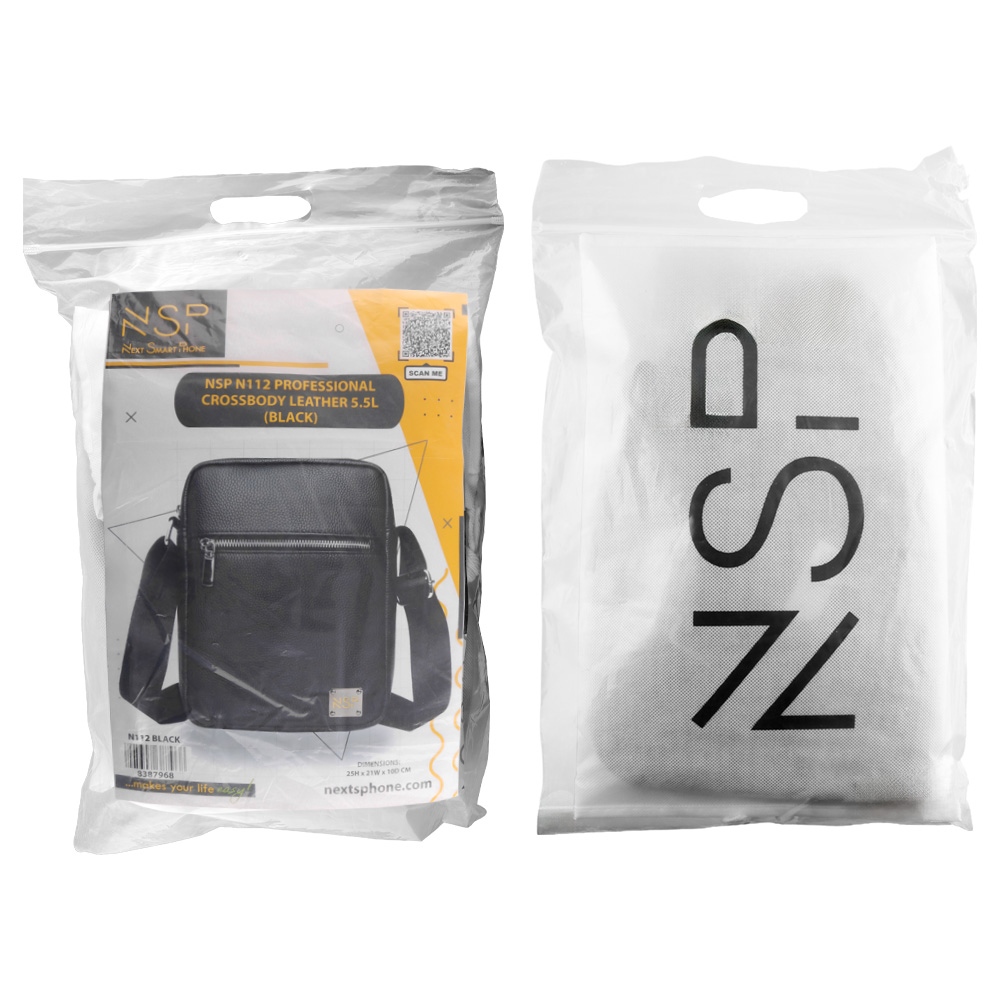 NSP N112 PROFESSIONAL ΤΣΑΝΤΑΚΙ ΩΜΟΥ/ΧΙΑΣΤΙ 4L ΔΕΡΜΑΤΙΝΟ BLACK - Image 11