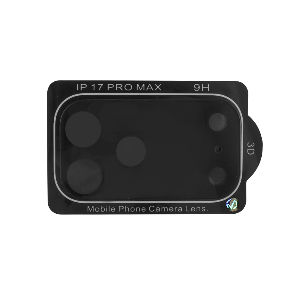 VOLTE-TEL CAMERA GLASS IPHONE 17 PRO 6.3in 9H 0.25mm 3D CURVED BLACK - Image 3