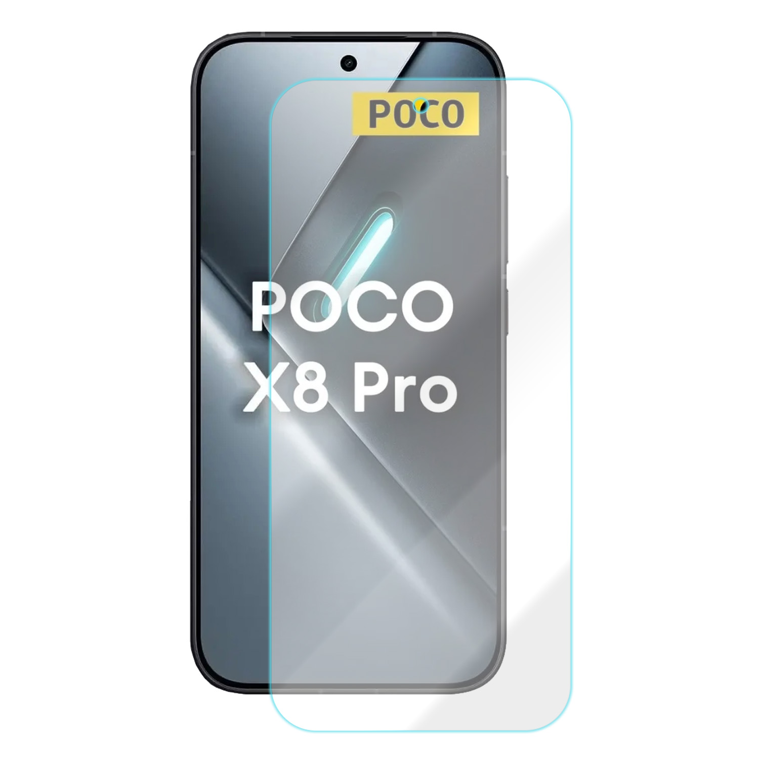 VOLTE-TEL TEMPERED GLASS XIAOMI POCO X8 PRO 6.59in 9H 0.30mm 2.5D FULL GLUE - Image 2