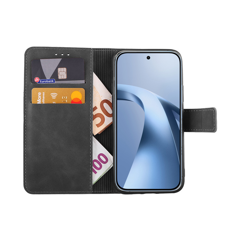 LIME ESSENTIAL ΘΗΚΗ XIAOMI 17T 5G 6.59in MAGNET BOOK STAND CLIP GREY - Image 2