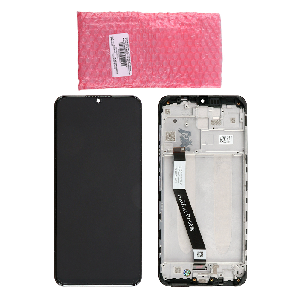 XIAOMI REDMI 9 ΟΘΟΝΗ + TOUCH SCREEN + LENS + FRAME 5600050J1900 BLACK ORIGINAL SERVICE PACK