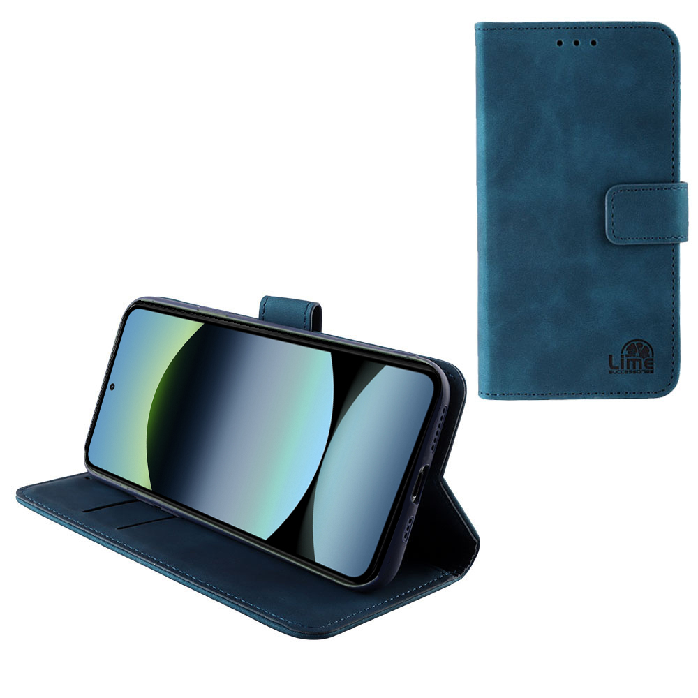 LIME ESSENTIAL ΘΗΚΗ XIAOMI REDMI NOTE 14 4G 6.67in MAGNET BOOK STAND CLIP DARK BLUE