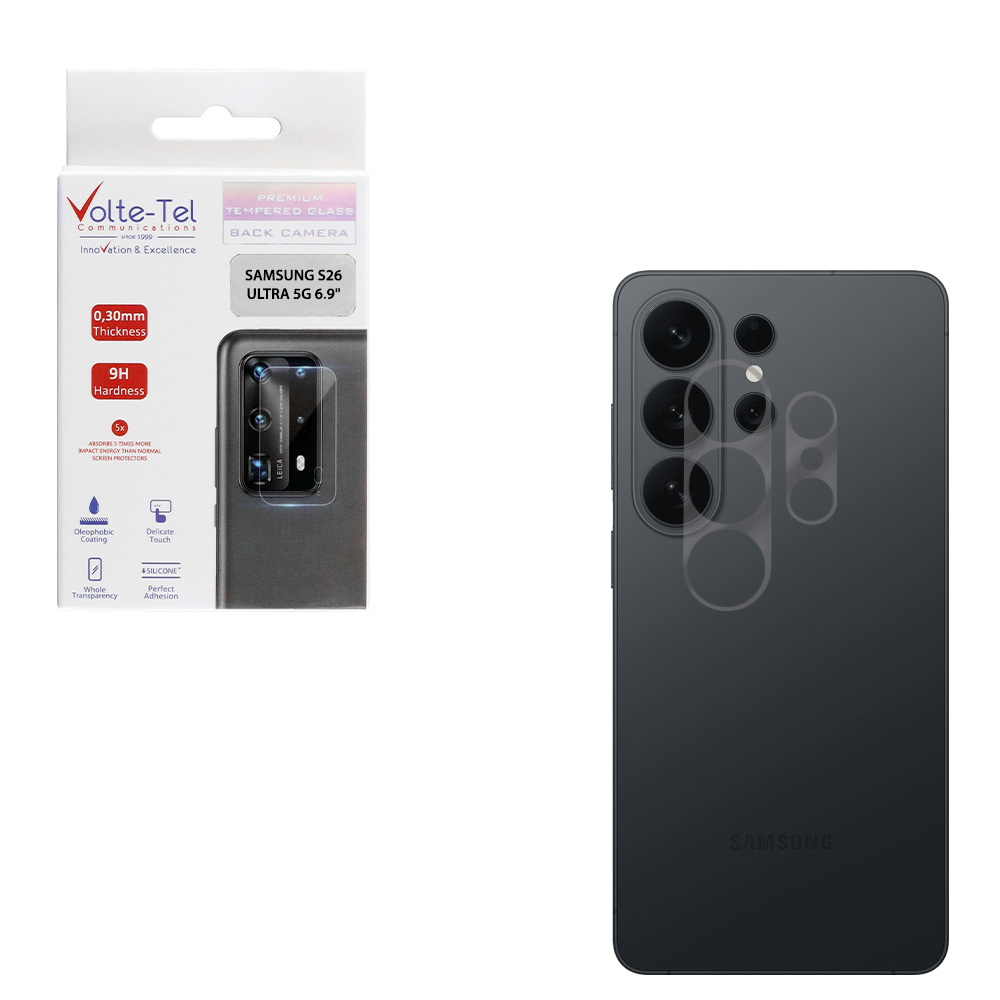 VOLTE-TEL CAMERA GLASS SAMSUNG S26 ULTRA 5G 6.9in 9H 0.25mm 3D CURVED TRANSPARENT