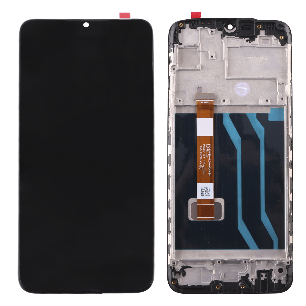 REALME C3/C3i/NARZO 10A ΟΘΟΝΗ + TOUCH SCREEN + LENS +FRAME BLACK REF. OR