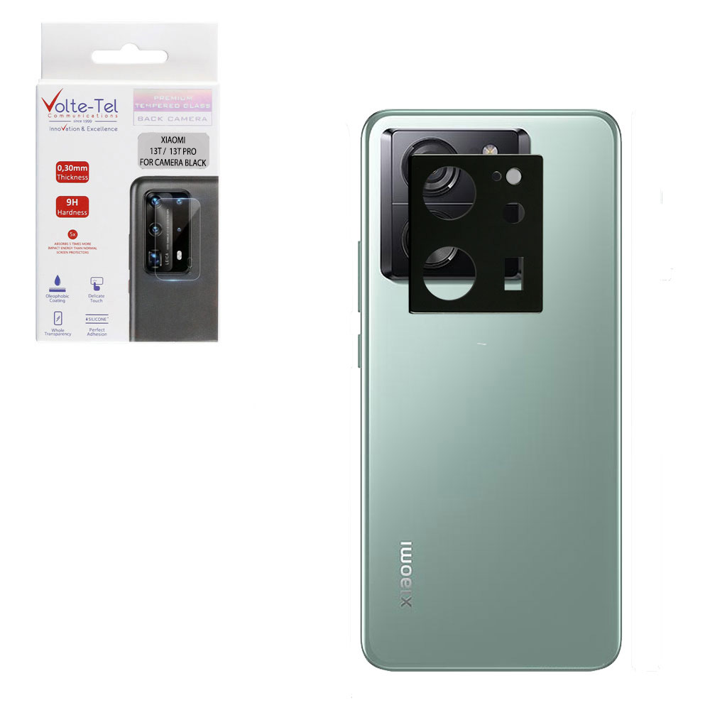 VOLTE-TEL CAMERA GLASS XIAOMI 13T/13T PRO 6.67in 9H 0.25mm 3D CURVED BLACK