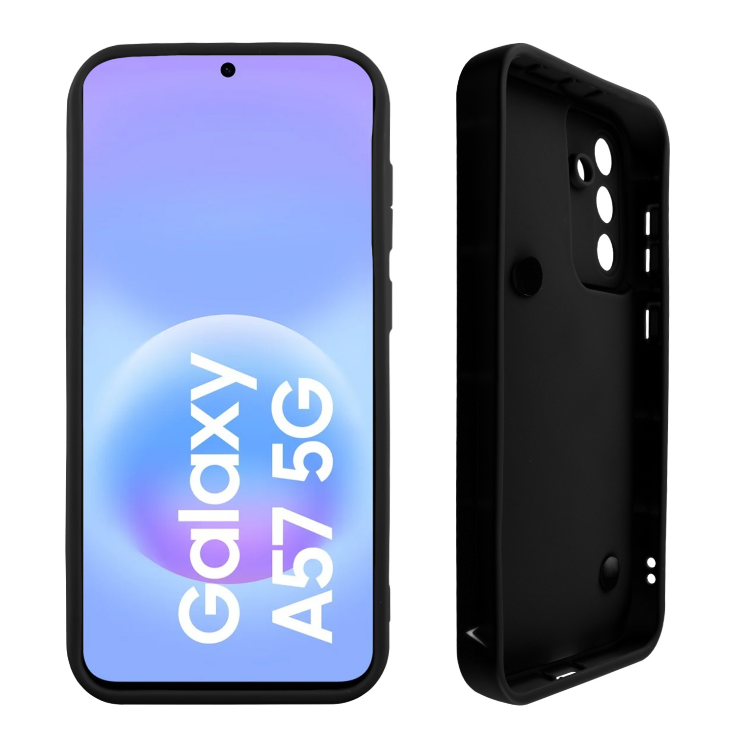 VOLTE-TEL SILICON TPU WITH STRAP ΘΗΚΗ SAMSUNG A57 5G A576 6.7in FULL CAMERA PROTECTION BLACK WITH BLACK HEARTS - Image 3