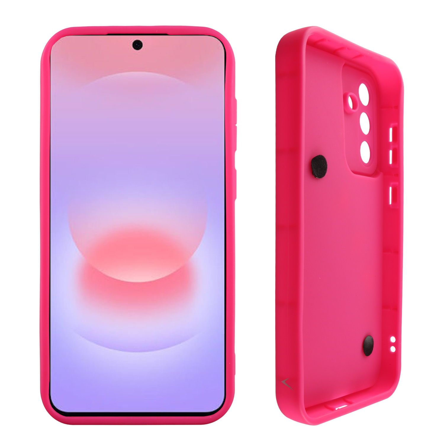 VOLTE-TEL SILICON TPU WITH STRAP ΘΗΚΗ SAMSUNG A37 5G A376 6.7in FULL CAMERA PROTECTION PINK WITH PINK HEARTS - Image 3