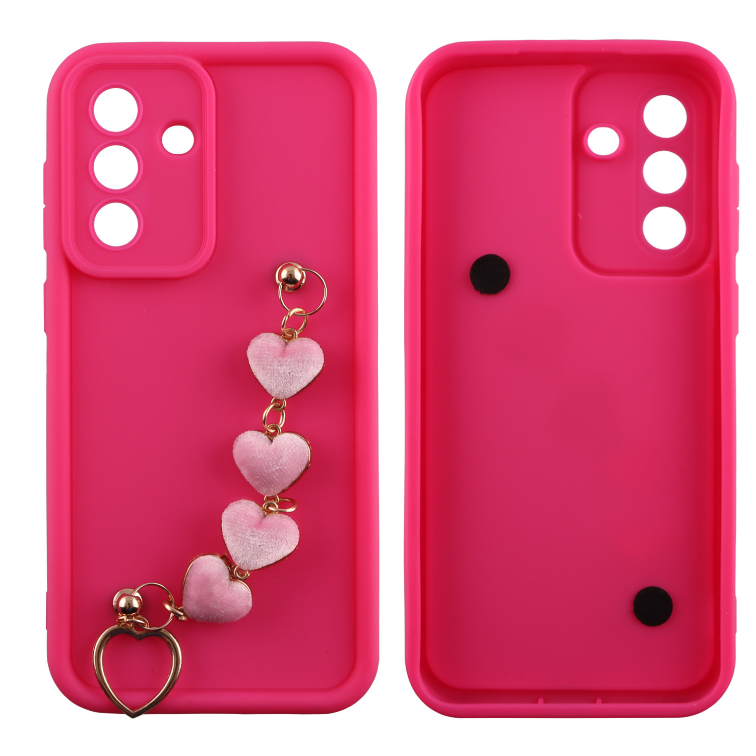 VOLTE-TEL SILICON TPU WITH STRAP ΘΗΚΗ SAMSUNG A37 5G A376 6.7in FULL CAMERA PROTECTION PINK WITH PINK HEARTS - Image 4